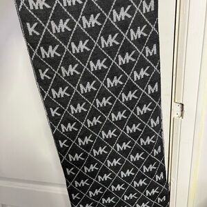 Michael Kors hat and scarf set- Black and Gray Logo tag plastic is on it no tag